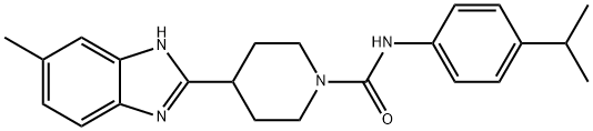 1-Piperidinecarboxamide,4-(5-methyl-1H-benzimidazol-2-yl)-N-[4-(1-methylethyl)phenyl]-(9CI) Struktur