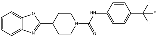 1-Piperidinecarboxamide,4-(2-benzoxazolyl)-N-[4-(trifluoromethyl)phenyl]-(9CI) Struktur