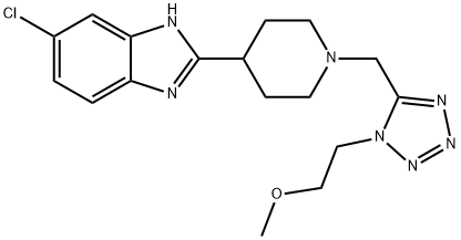 1H-Benzimidazole,5-chloro-2-[1-[[1-(2-methoxyethyl)-1H-tetrazol-5-yl]methyl]-4-piperidinyl]-(9CI) Struktur