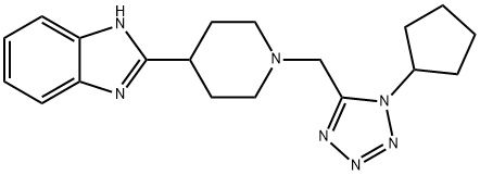 1H-Benzimidazole,2-[1-[(1-cyclopentyl-1H-tetrazol-5-yl)methyl]-4-piperidinyl]-(9CI) Struktur