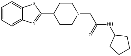 1-Piperidineacetamide,4-(2-benzothiazolyl)-N-cyclopentyl-(9CI) Struktur