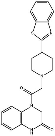 2(1H)-Quinoxalinone,4-[[4-(2-benzothiazolyl)-1-piperidinyl]acetyl]-3,4-dihydro-(9CI) Struktur