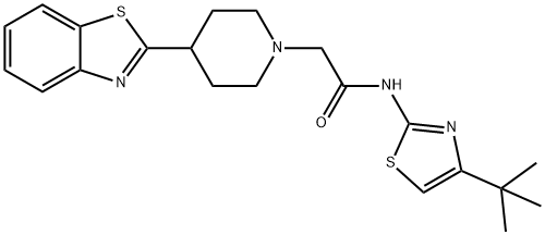 1-Piperidineacetamide,4-(2-benzothiazolyl)-N-[4-(1,1-dimethylethyl)-2-thiazolyl]-(9CI) Struktur