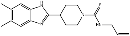 1-Piperidinecarbothioamide,4-(5,6-dimethyl-1H-benzimidazol-2-yl)-N-2-propenyl-(9CI) Struktur