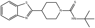 1-Piperidinecarbothioamide,4-(2-benzothiazolyl)-N-(1,1-dimethylethyl)-(9CI) Struktur