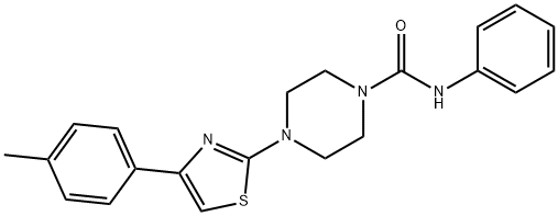 1-Piperazinecarboxamide,4-[4-(4-methylphenyl)-2-thiazolyl]-N-phenyl-(9CI) Struktur