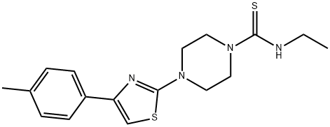 1-Piperazinecarbothioamide,N-ethyl-4-[4-(4-methylphenyl)-2-thiazolyl]-(9CI) Struktur