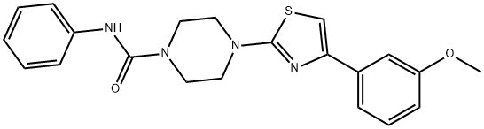 1-Piperazinecarboxamide,4-[4-(3-methoxyphenyl)-2-thiazolyl]-N-phenyl-(9CI) Struktur