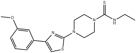 1-Piperazinecarbothioamide,N-ethyl-4-[4-(3-methoxyphenyl)-2-thiazolyl]-(9CI) Struktur