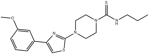 1-Piperazinecarbothioamide,4-[4-(3-methoxyphenyl)-2-thiazolyl]-N-propyl-(9CI) Struktur