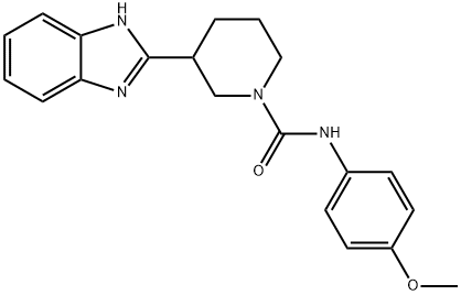 1-Piperidinecarboxamide,3-(1H-benzimidazol-2-yl)-N-(4-methoxyphenyl)-(9CI) Struktur