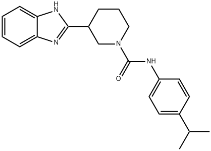 1-Piperidinecarboxamide,3-(1H-benzimidazol-2-yl)-N-[4-(1-methylethyl)phenyl]-(9CI) Struktur