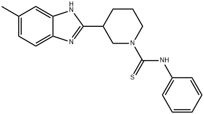 1-Piperidinecarbothioamide,3-(5-methyl-1H-benzimidazol-2-yl)-N-phenyl-(9CI) Struktur