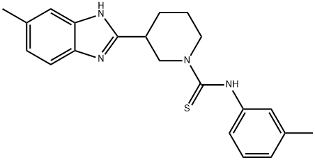 1-Piperidinecarbothioamide,3-(5-methyl-1H-benzimidazol-2-yl)-N-(3-methylphenyl)-(9CI) Struktur