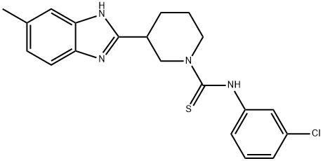 1-Piperidinecarbothioamide,N-(3-chlorophenyl)-3-(5-methyl-1H-benzimidazol-2-yl)-(9CI) Struktur