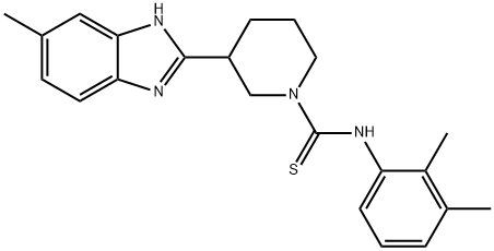 1-Piperidinecarbothioamide,N-(2,3-dimethylphenyl)-3-(5-methyl-1H-benzimidazol-2-yl)-(9CI) Struktur