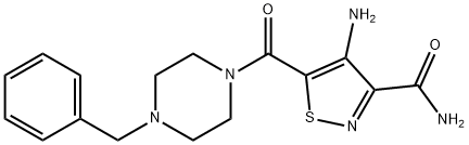 3-Isothiazolecarboxamide,4-amino-5-[[4-(phenylmethyl)-1-piperazinyl]carbonyl]-(9CI) Struktur