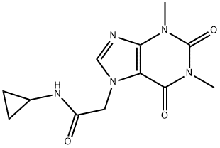 7H-Purine-7-acetamide,N-cyclopropyl-1,2,3,6-tetrahydro-1,3-dimethyl-2,6-dioxo-(9CI) Struktur