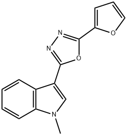 1H-Indole,3-[5-(2-furanyl)-1,3,4-oxadiazol-2-yl]-1-methyl-(9CI) Struktur