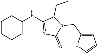 2H-Imidazol-2-one,4-(cyclohexylamino)-5-ethyl-1-(2-furanylmethyl)-1,5-dihydro-(9CI) Struktur