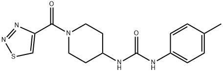 4-Piperidinamine,N-[[(4-methylphenyl)amino]carbonyl]-1-(1,2,3-thiadiazol-4-ylcarbonyl)-(9CI) Struktur