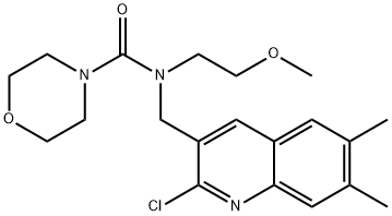 4-Morpholinecarboxamide,N-[(2-chloro-6,7-dimethyl-3-quinolinyl)methyl]-N-(2-methoxyethyl)-(9CI) Struktur