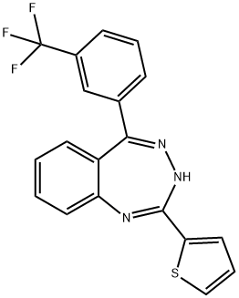 1H-1,3,4-Benzotriazepine,2-(2-thienyl)-5-[3-(trifluoromethyl)phenyl]-(9CI) Struktur