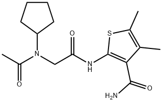 3-Thiophenecarboxamide,2-[[(acetylcyclopentylamino)acetyl]amino]-4,5-dimethyl-(9CI) Struktur