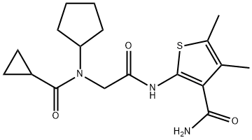 3-Thiophenecarboxamide,2-[[[cyclopentyl(cyclopropylcarbonyl)amino]acetyl]amino]-4,5-dimethyl-(9CI) Struktur