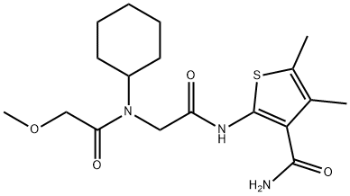 3-Thiophenecarboxamide,2-[[[cyclohexyl(methoxyacetyl)amino]acetyl]amino]-4,5-dimethyl-(9CI) Struktur