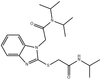 1H-Benzimidazole-1-acetamide,N,N-bis(1-methylethyl)-2-[[2-[(1-methylethyl)amino]-2-oxoethyl]thio]-(9CI) Struktur