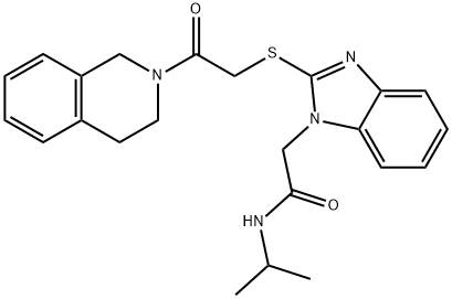 1H-Benzimidazole-1-acetamide,2-[[2-(3,4-dihydro-2(1H)-isoquinolinyl)-2-oxoethyl]thio]-N-(1-methylethyl)-(9CI) Struktur