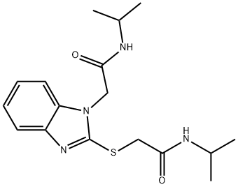 1H-Benzimidazole-1-acetamide,N-(1-methylethyl)-2-[[2-[(1-methylethyl)amino]-2-oxoethyl]thio]-(9CI) Struktur