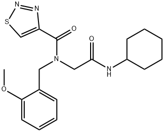 1,2,3-Thiadiazole-4-carboxamide,N-[2-(cyclohexylamino)-2-oxoethyl]-N-[(2-methoxyphenyl)methyl]-(9CI) Struktur