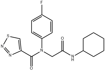 1,2,3-Thiadiazole-4-carboxamide,N-[2-(cyclohexylamino)-2-oxoethyl]-N-(4-fluorophenyl)-(9CI) Struktur