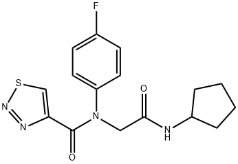 1,2,3-Thiadiazole-4-carboxamide,N-[2-(cyclopentylamino)-2-oxoethyl]-N-(4-fluorophenyl)-(9CI) Struktur