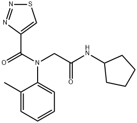 1,2,3-Thiadiazole-4-carboxamide,N-[2-(cyclopentylamino)-2-oxoethyl]-N-(2-methylphenyl)-(9CI) Struktur