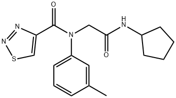 1,2,3-Thiadiazole-4-carboxamide,N-[2-(cyclopentylamino)-2-oxoethyl]-N-(3-methylphenyl)-(9CI) Struktur