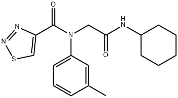 1,2,3-Thiadiazole-4-carboxamide,N-[2-(cyclohexylamino)-2-oxoethyl]-N-(3-methylphenyl)-(9CI) Struktur