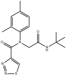 1,2,3-Thiadiazole-4-carboxamide,N-[2-[(1,1-dimethylethyl)amino]-2-oxoethyl]-N-(2,4-dimethylphenyl)-(9CI) Struktur