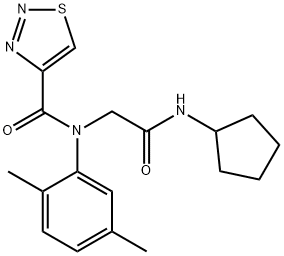 1,2,3-Thiadiazole-4-carboxamide,N-[2-(cyclopentylamino)-2-oxoethyl]-N-(2,5-dimethylphenyl)-(9CI) Struktur