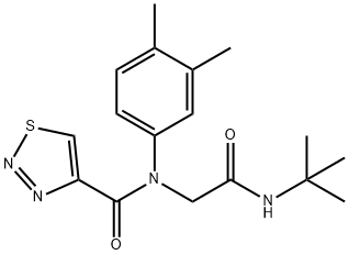 1,2,3-Thiadiazole-4-carboxamide,N-[2-[(1,1-dimethylethyl)amino]-2-oxoethyl]-N-(3,4-dimethylphenyl)-(9CI) Struktur