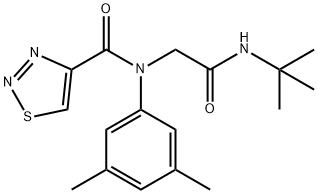 1,2,3-Thiadiazole-4-carboxamide,N-[2-[(1,1-dimethylethyl)amino]-2-oxoethyl]-N-(3,5-dimethylphenyl)-(9CI) Struktur