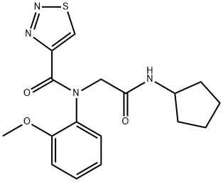 1,2,3-Thiadiazole-4-carboxamide,N-[2-(cyclopentylamino)-2-oxoethyl]-N-(2-methoxyphenyl)-(9CI) Struktur