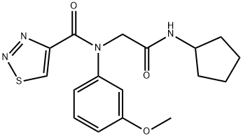 1,2,3-Thiadiazole-4-carboxamide,N-[2-(cyclopentylamino)-2-oxoethyl]-N-(3-methoxyphenyl)-(9CI) Struktur