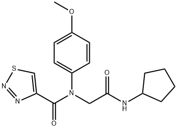 1,2,3-Thiadiazole-4-carboxamide,N-[2-(cyclopentylamino)-2-oxoethyl]-N-(4-methoxyphenyl)-(9CI) Struktur