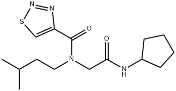 1,2,3-Thiadiazole-4-carboxamide,N-[2-(cyclopentylamino)-2-oxoethyl]-N-(3-methylbutyl)-(9CI) Struktur