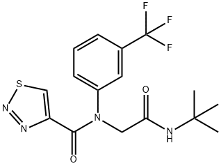 1,2,3-Thiadiazole-4-carboxamide,N-[2-[(1,1-dimethylethyl)amino]-2-oxoethyl]-N-[3-(trifluoromethyl)phenyl]-(9CI) Struktur