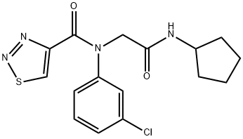 1,2,3-Thiadiazole-4-carboxamide,N-(3-chlorophenyl)-N-[2-(cyclopentylamino)-2-oxoethyl]-(9CI) Struktur