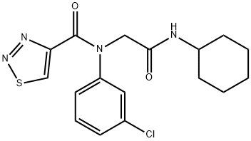 1,2,3-Thiadiazole-4-carboxamide,N-(3-chlorophenyl)-N-[2-(cyclohexylamino)-2-oxoethyl]-(9CI) Struktur